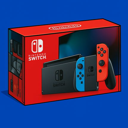 NINTENDO Switch Neon-Rot/Neon-Blau V2 mit verbesserter Akkulaufzeit